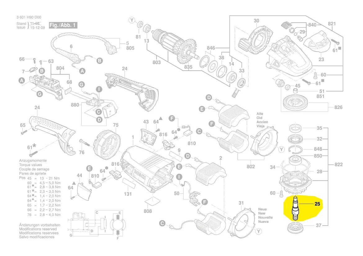 Broche rectifieuse réf. 1 603 123 05U BOSCH